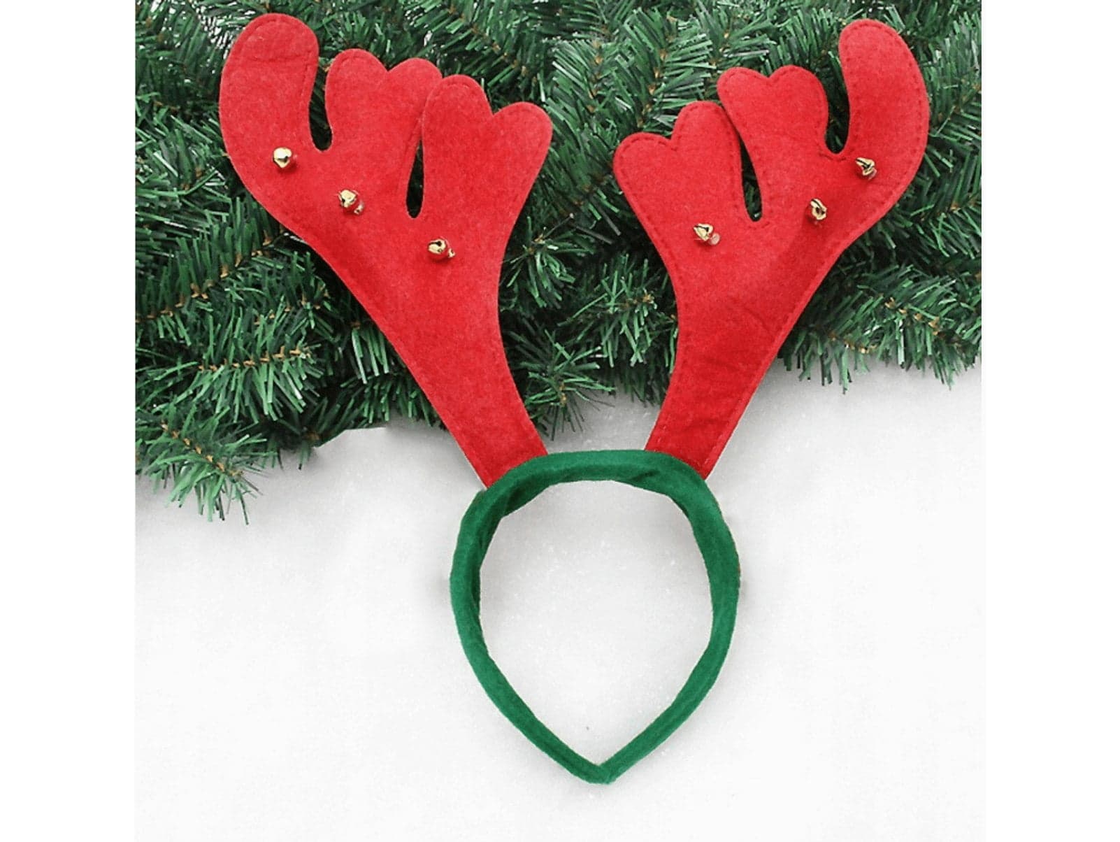 Zestaw 4x Opaska z Rogami Renifera i Dzwoneczkami | Świąteczna Dekoracja na Głowę