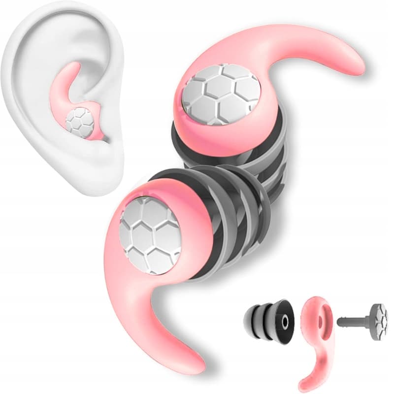 Silikonowe Zatyczki do Uszu PRO – Stopery do Spania, Pracy, Basenu | Tłumienie do 40 dB + Etui