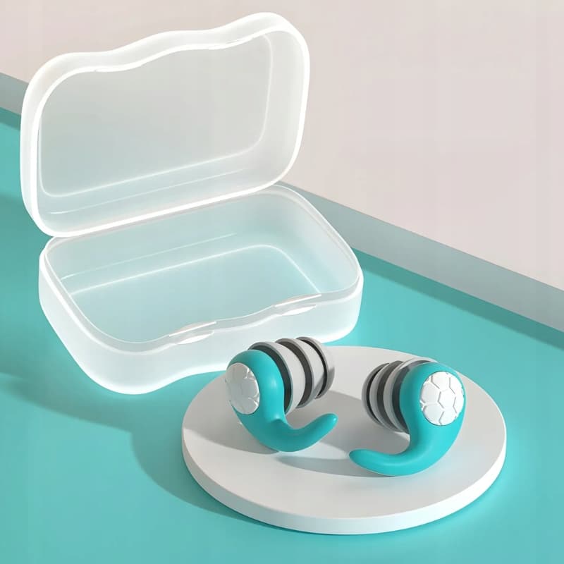 Silikonowe Zatyczki do Uszu PRO – Stopery do Spania, Pracy, Basenu | Tłumienie do 40 dB + Etui