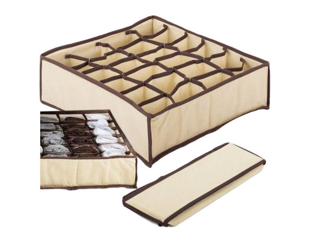 Organizer do Szuflady – 24 Przegrody | Na Bieliznę, Skarpetki i Drobne Akcesoria